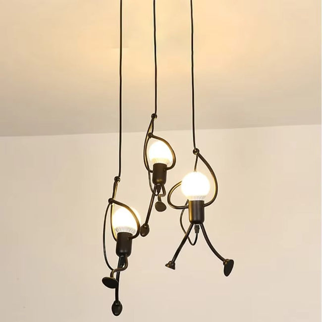 Acrobat Iron Little Man Ceiling Lamp