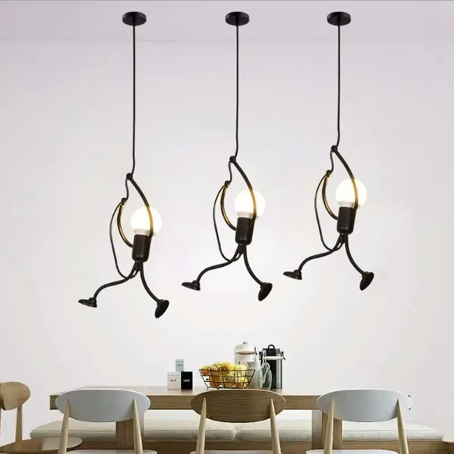 Acrobat Iron Little Man Ceiling Lamp