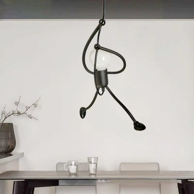 Acrobat Iron Little Man Ceiling Lamp