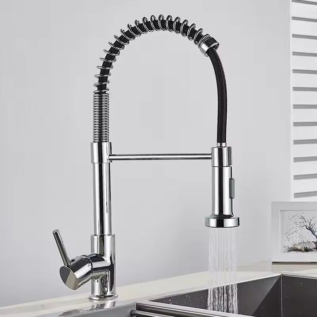 AquaFlow Pull Out Kitchen Tap with Flexible Spray