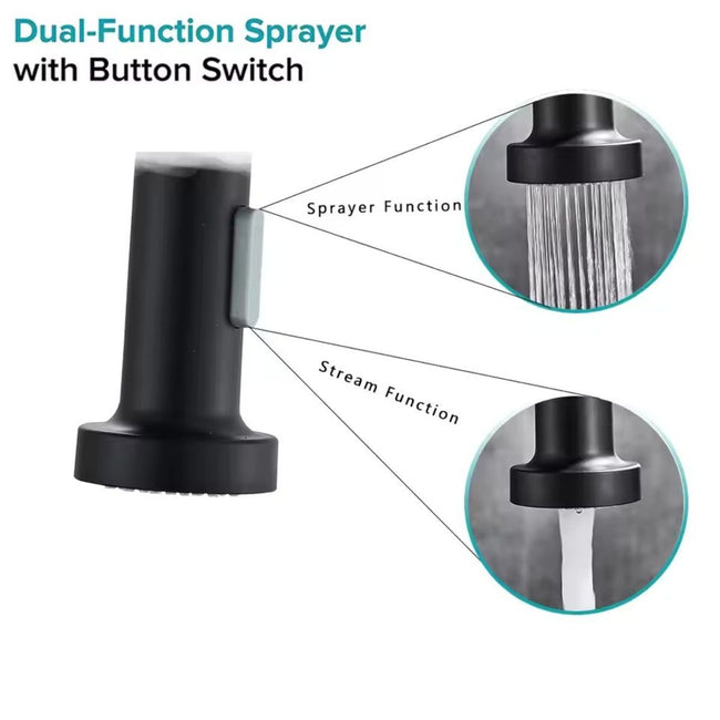 AquaFlow Pull Out Kitchen Tap with Flexible Spray