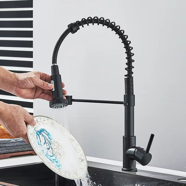 AquaFlow Pull Out Kitchen Tap with Flexible Spray