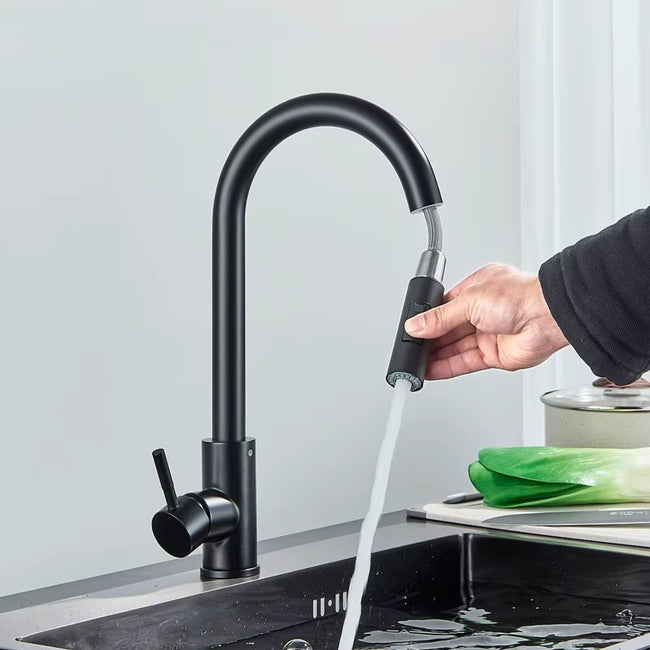 AquaGlide Pull-Out Kitchen Mixer Tap with Flexible Spray