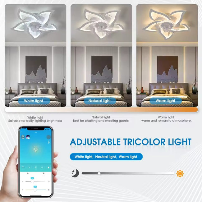 BreezeLume Ceiling Fan with LED Lighting