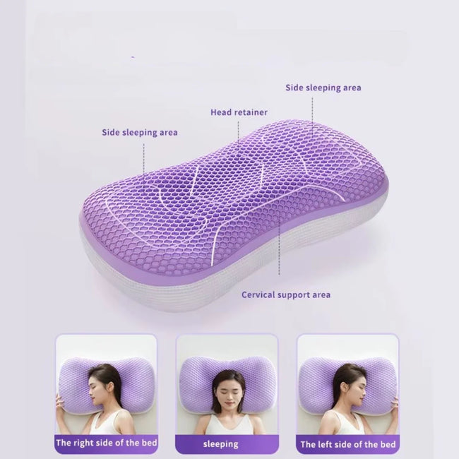 AirRest Honeycomb Purple Neck Pillow