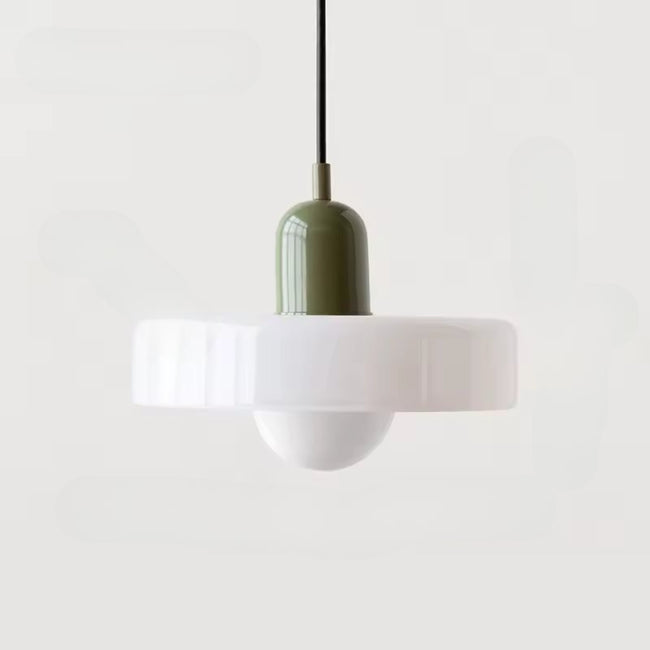 Bauhaus Colored Glass Pendant Light