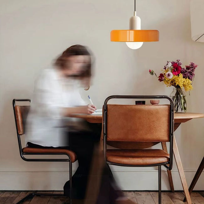 Bauhaus Colored Glass Pendant Light