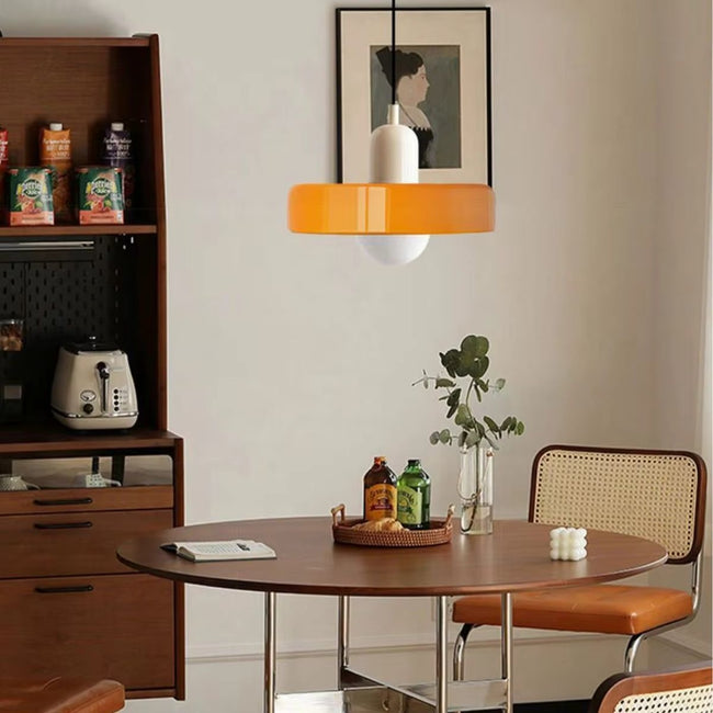 Bauhaus Colored Glass Pendant Light