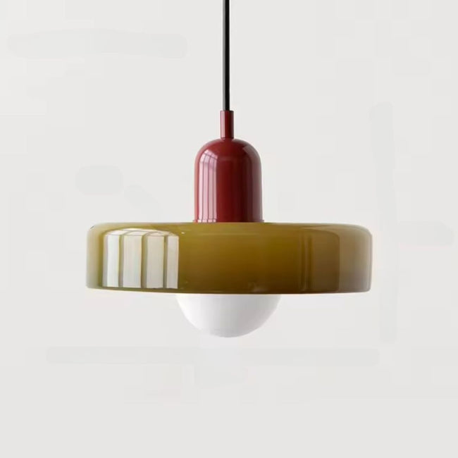 Bauhaus Colored Glass Pendant Light