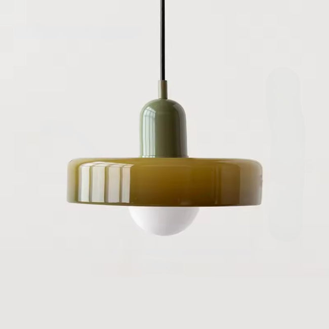 Bauhaus Colored Glass Pendant Light