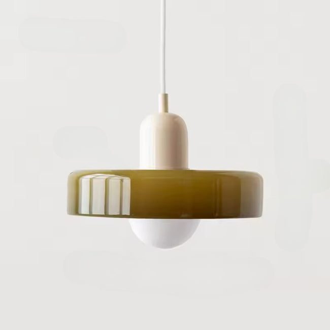 Bauhaus Colored Glass Pendant Light