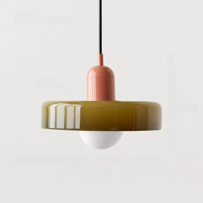 Bauhaus Colored Glass Pendant Light