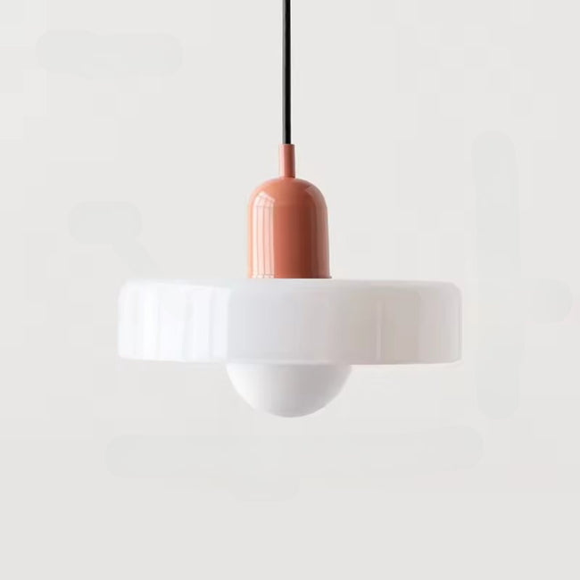 Bauhaus Colored Glass Pendant Light