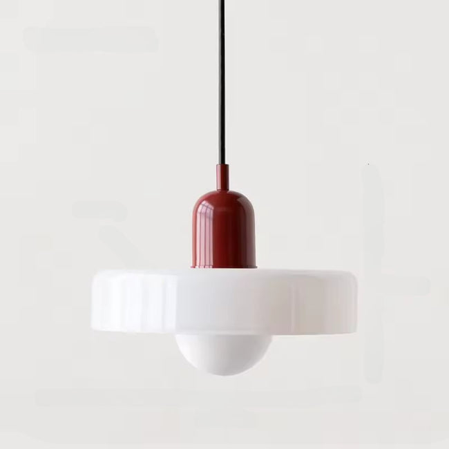 Bauhaus Colored Glass Pendant Light