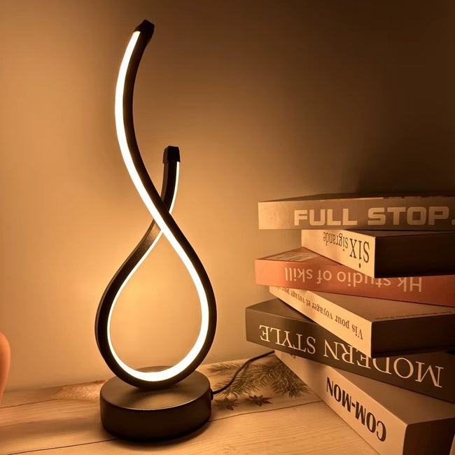 LuminaTwist Modern Spiral LED Table Lamp