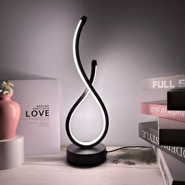 LuminaTwist Modern Spiral LED Table Lamp