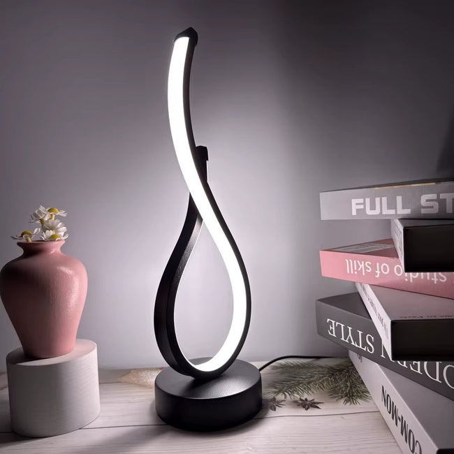 LuminaTwist Modern Spiral LED Table Lamp