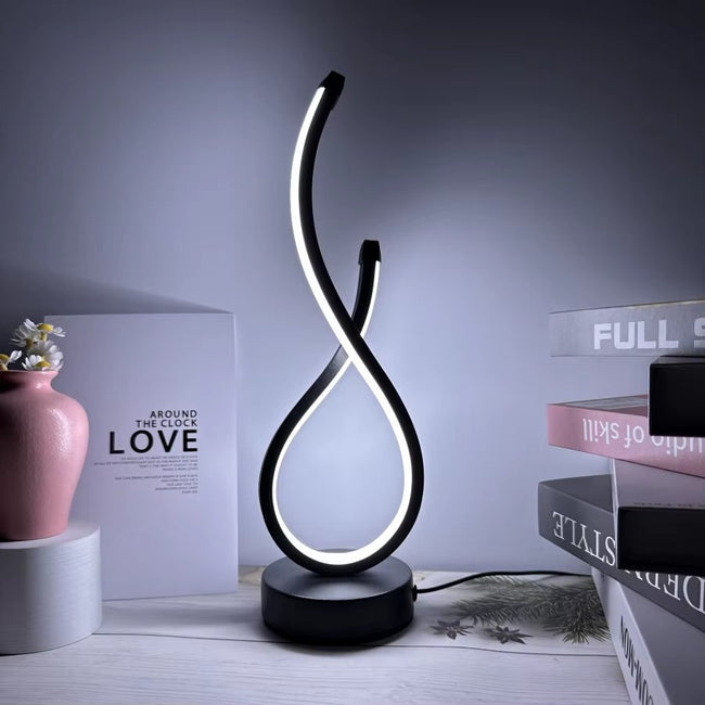LuminaTwist Modern Spiral LED Table Lamp