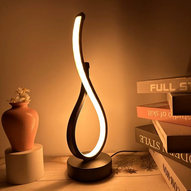 LuminaTwist Modern Spiral LED Table Lamp