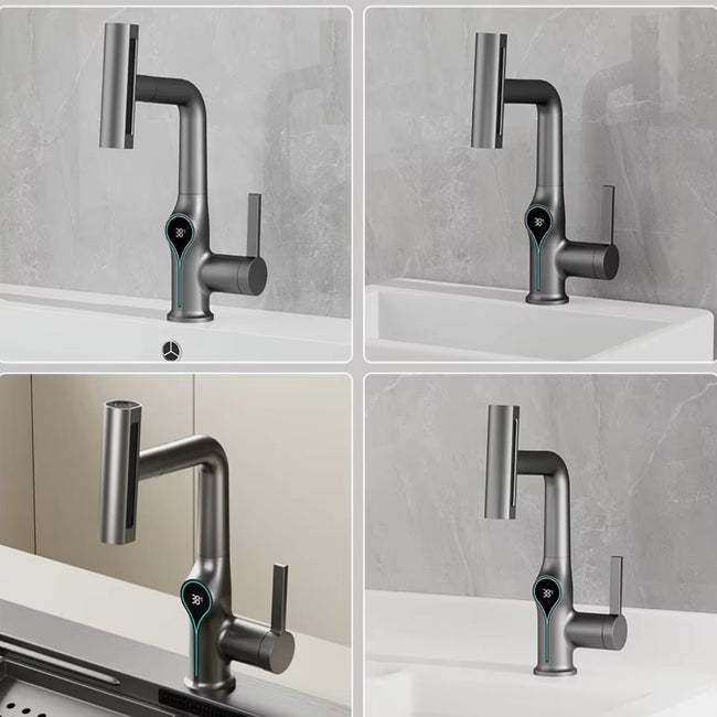 SmartFlow Flexible Bathroom Tap with Digital Temperature Display