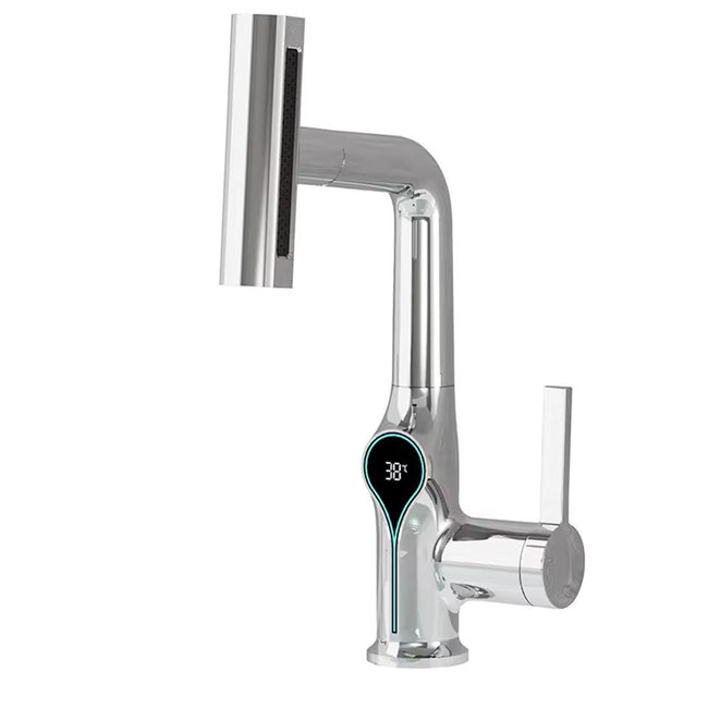 SmartFlow Flexible Bathroom Tap with Digital Temperature Display