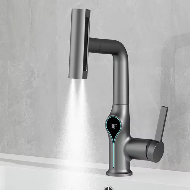 SmartFlow Flexible Bathroom Tap with Digital Temperature Display