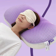 AirRest Honeycomb Purple Neck Pillow