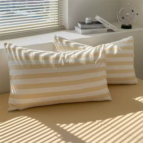 CozyStripe Crepe Bedding Set