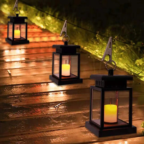 EclipseGlow Outdoor Solar Candle Lantern