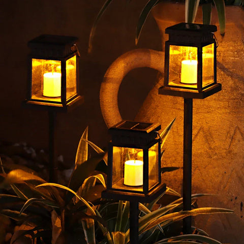EclipseGlow Outdoor Solar Candle Lantern