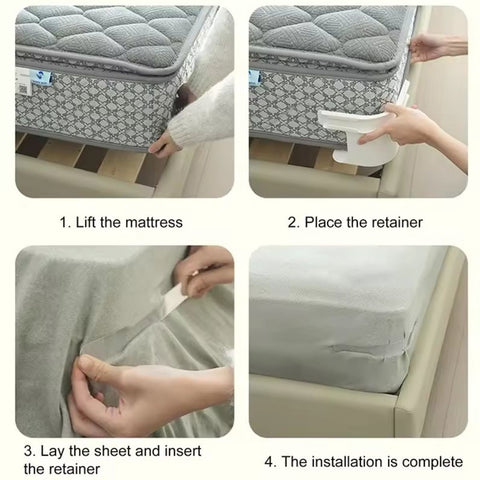 GripLock Invisible Bed Sheet Holders