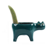 KittyBloom Ceramic Cat Plant Pot and Planter