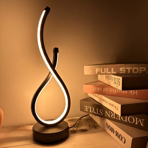 LuminaTwist Modern Spiral LED Table Lamp