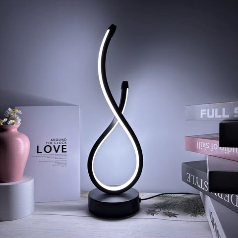 LuminaTwist Modern Spiral LED Table Lamp