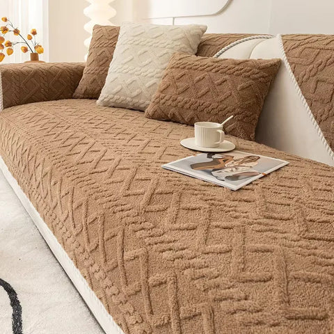 LuxeShield - Soft Plush Sofa Cover