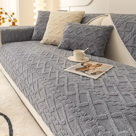 LuxeShield - Soft Plush Sofa Cover