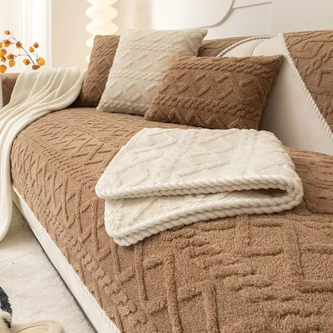LuxeShield - Soft Plush Sofa Cover