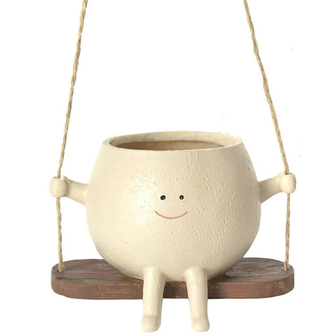 Swinging Smiley Plant Pot