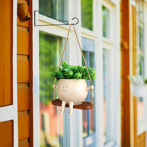 Swinging Smiley Plant Pot