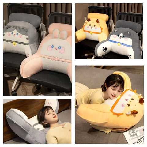 PlushLift Cute Backrest Cushion