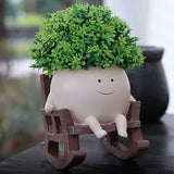 Rocking Chair Smiley Plant Pot