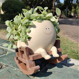 Rocking Chair Smiley Plant Pot