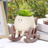 Rocking Chair Smiley Plant Pot