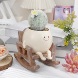 Rocking Chair Smiley Plant Pot