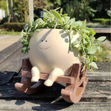 Rocking Chair Smiley Plant Pot