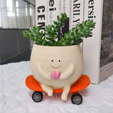 Skateboard Smiley Plant Pot