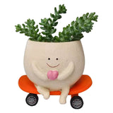 Skateboard Smiley Plant Pot