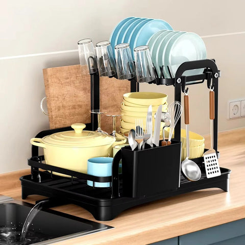 SpaceSaver – Compact 2-Tier Dish Drying Rack