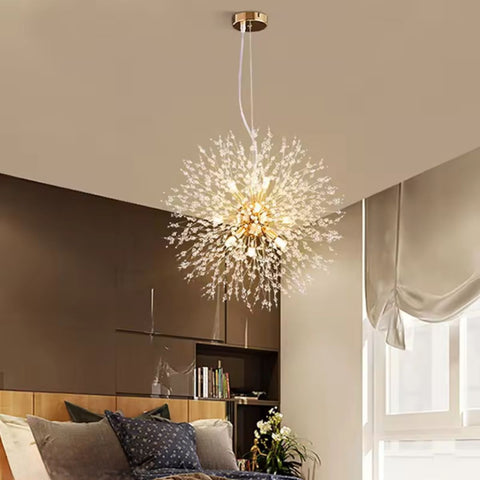 StellarBloom Modern Crystal Dandelion Pendant Light