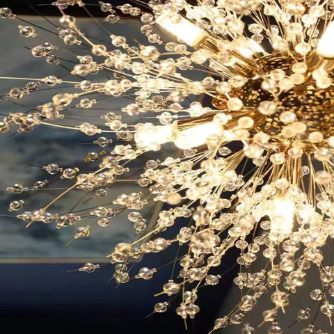 StellarBloom Modern Crystal Dandelion Pendant Light